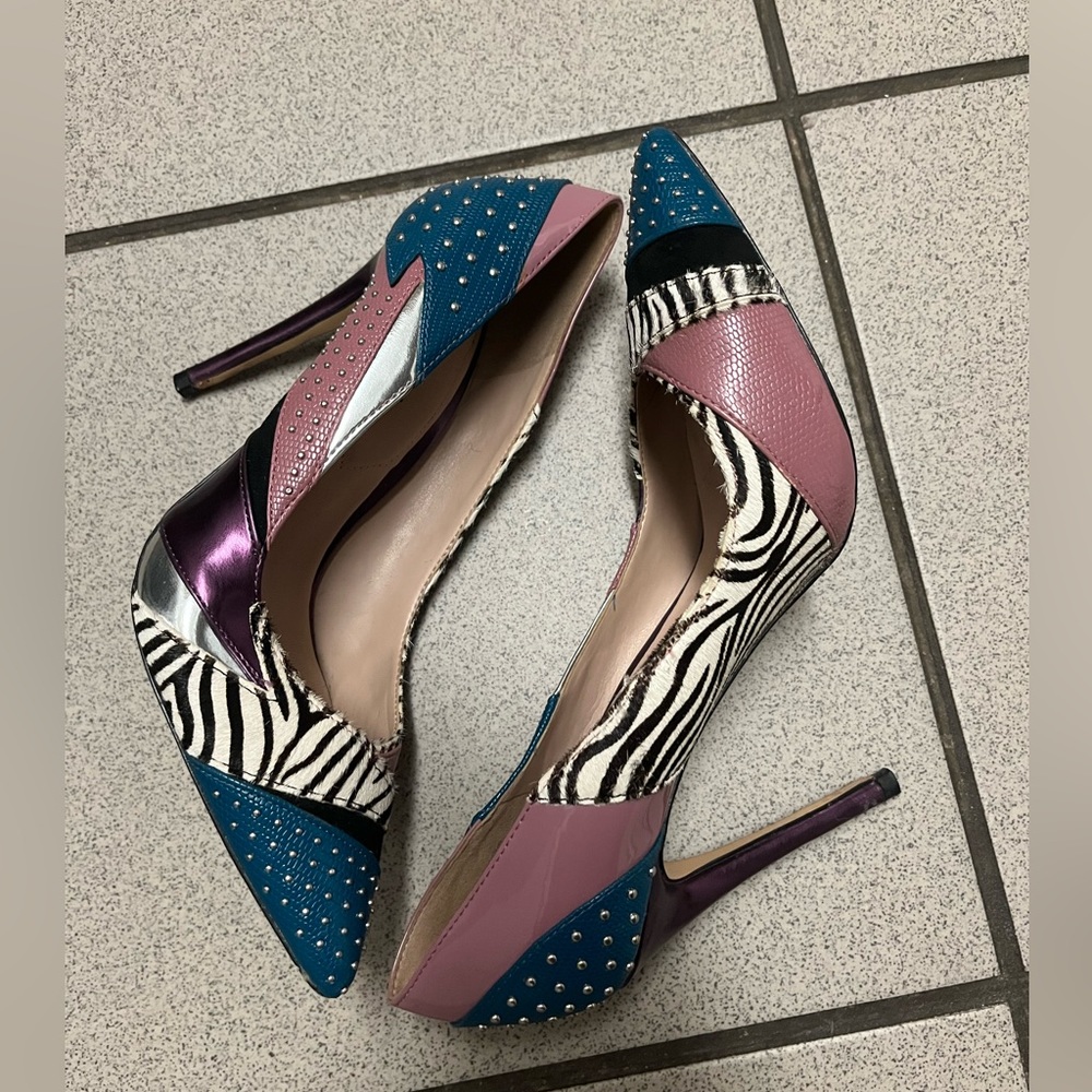 Aldo size 7 multicolor heels